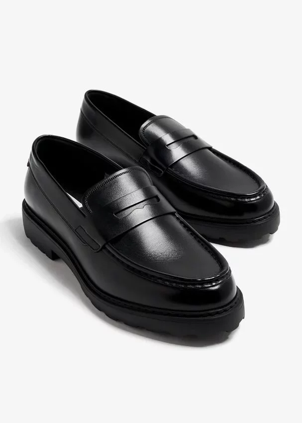 Mocassins en Cuir Noir